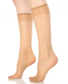 Dode Flora Desimo Kadın 20 Den Mat Dayanıklı İnce Elastan Dizaltı Pantolon Çorabı - 2