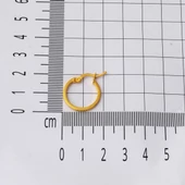 Klasik 22 Ayar 2 cm. Çaplı Halka Altın Küpe - 5