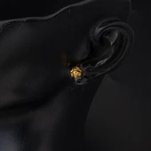 22 Ayar Buzul Altın Top Küpe 6 mm. thumbnail 2