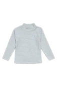 Unisex Çocuk Gri Renk Raporlu Balıkçı Yaka Fitilli Model Uzun Kol Body - 1