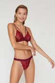Cansoy 556 Velvet Desteksiz Balensiz Üçgen Model Kapsız Sütyen Takımı - 1