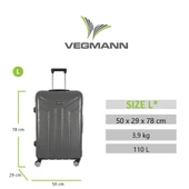 Vegmann Vela Antrasit Büyük Boy Valiz thumbnail 6