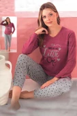 Fawn Kadın Little İnterlok Uzun Kol Pijama Takımı (8237) - 2