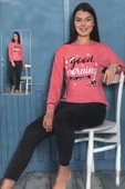 Fawn Kadın Good Morning İnterlok Uzun Kol Manşetli Pijama Takımı (8020) - 2
