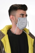Gümüş İyonlu Boyundan Askılı Yıkanabilir Düz Renkli Maske - 6