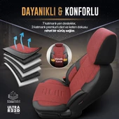 Otom Throne Series Universal Oto Koltuk Kılıfı Kırmızı - 4