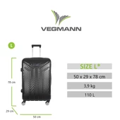 Vegmann Vela Siyah Büyük Boy Valiz - 3