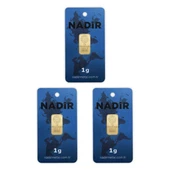 RimaGold 3 Adet 1 gr 24 Ayar NadirGold Gram Altın (Dikdörtgen) - 1