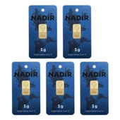 RimaGold 5 Adet 1 gr 24 Ayar NadirGold Gram Altın (Dikdörtgen) - 1