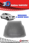 Mercedes C Serisi W203 2000-2007 3D Bagaj Havuzu Bizymo thumbnail 1