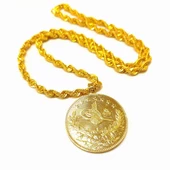 Tam Reşat Kolye Gerçek Altin Görünümlü Kolye imitasyon Tam Reşat Tuğra Kolye (KARGO BEDAVA) - 1