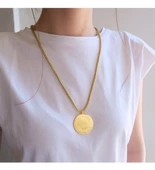 Tam Reşat Kolye Gerçek Altin Görünümlü Kolye imitasyon Tam Reşat (KARGO BEDAVA) - 1