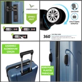 Vegmann Vela Mavi Kabin Boy Valiz thumbnail 4