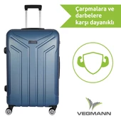 Vegmann Vela Mavi Kabin Boy Valiz thumbnail 6