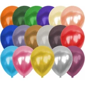 12" Metalik Dekorasyon Balonu Karışık - 100 Adet - 1