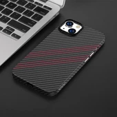 Polham 0.6mm Karbon Fiber Phone 14 Kılıf, Darbe Emici, Mat, Karbon Fiber, Parmak İzi Bırakmaz Kılıf - 6
