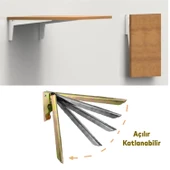 Katlanır Raf Altı Ayağı Metal Ayak 28 x 10 cm (2 ADET) - 4