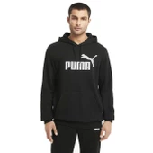 Puma Essential Big Logo Hoodie Erkek Siyah Günlük Stil Sweatshirt 58668801 - 1