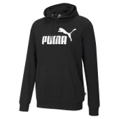 Puma Essential Big Logo Hoodie Erkek Siyah Günlük Stil Sweatshirt 58668801 - 4