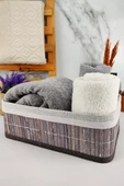 Digithome Bambu Çok Amaçlı Saklama Kutusu Düzenleyici Orta Boy Organizer Gri 29x19x10 Cm - CL-6006-2 C1-1-121 - 1