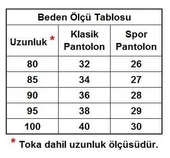 2'li Set Çocuk Boy Suni Deri 3 cm.lik Garson Klasik Kemer - Siyah Düz ve Desenli - 5
