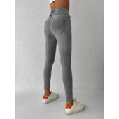Lucky Life Yüksek Bel Likralı Jean Pantolon 90 Cm - 7