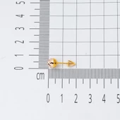 14 Ayar Top Altın Küpe Vidalı 7 mm. - 5