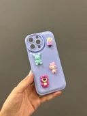 Iphone 14 Pro Max Uyumlu Sevimli Ayıcıklı Puf Kılıf - 12