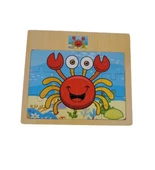 Hayal Sepeti YENGEÇ resimli Ahşap Çocuk Puzzle 12 Parça 15x17cm - 3