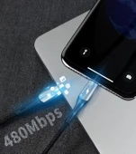 Baseus 18W 1 Metre USB C To İphone Lightning Şarj ve Data Kablosu, Süper Hızlı, Halat Dayanıklı Kablo - 5