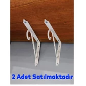 Raf Altı Raf Tutucu Ayak Ferforje Beyaz Ayarlı 150x110 mm 2 ADET thumbnail 4