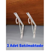 Raf Altı Raf Tutucu Ayak Ferforje Beyaz 195 x 145 mm 2 ADET thumbnail 3