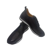 Riverland Hakiki Deri Erkek Siyah Casual Ayakkabı - 5