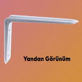 Raf Altı Raf Tutucu Ayak Ferforje Beyaz Klas 21.5 x 15.5 cm  2 ADET (No:2) thumbnail 3