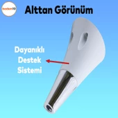 Clara Mobilya Kanepe Sehpa TV Ünitesi Baza Koltuk Ayağı Beyaz Krom Renk 15 cm (4 Adet) - 5