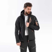 FreeCamp Eagle Softshell Ceket-SİYAH-TURUNCU - 1