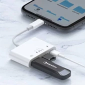 Polham Apple İphone Otg Hub Type C To Kulaklık Usb Kamera Okuyucu İphone Klavye Mouse Okuyucu Hub - 2