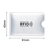 Temassız Kredi Banka Kimlik Kartı Koruyucu Kılıf  Hırsızlık Önleyici Rfid Nfc Antistatik Aluminyum thumbnail 8