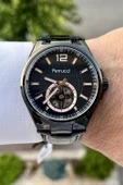 Ferrucci FCISTE138 Siyah Renk Otomatik Deri Kordon Erkek Kol Saati thumbnail 3