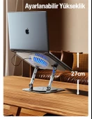 Polham 11-17 İnch Yükseklik Ayarlamalı, Soğutuculu Tablet ve Laptop Standı, 360 Derece Dönebilen - 3
