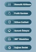 Polham Otomatik Kilit Sistemli Sarsılmaz Düşmez Gidon Uyumlu Bisiklet, Motosiklet Telefon Tutucu - 5