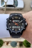 Daniel Klein DKISTE411 Siyah Renk Analog ve Dijital Dual Time Erkek Kol Saati thumbnail 3