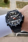 Daniel Klein DKISTE411 Siyah Renk Analog ve Dijital Dual Time Erkek Kol Saati thumbnail 1