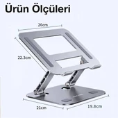 Polham Portatif Katlanabilir Yükseklik Ayarlı Laptop Standı Laptop Sehpası Ayarlanabilir Tasarım - 6