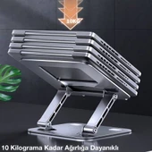 Polham Portatif Katlanabilir Yükseklik Ayarlı Laptop Standı Laptop Sehpası Ayarlanabilir Tasarım - 5