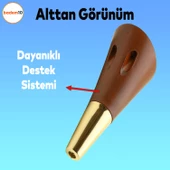 Clara 6'lı Set Mobilya Koltuk Kanepe Baza Yatak Tv Ünite Destek Ayağı 15 Cm Ayakları Kahverengi Gold - 7