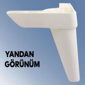 Aspen Lüks Mobilya Kanepe Sehpa Puf Koltuk Ayağı 14 cm Beyaz Baza Köşe Ayak (4 ADET) thumbnail 7