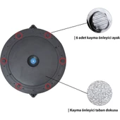Delta Uluslararası Standart Ebatlarda 62 Cm Çap Bosu Ball Bosu Topu Pilates Denge Aleti (Pompalı) - 3