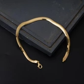 Balıksırtı İtalyan 14 Ayar Altın Bileklik 5 mm. Enli thumbnail 5