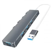 Polham 5in1 USB To 4x USB Girişli 1x USB C Girişli Çevirici Çoğaltıcı Adaptör Hub, Ultra Hızlı - 1